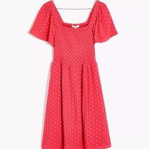 Madewell Eyelet Smocked Dress